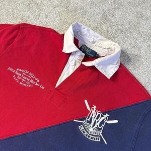 Polo Ralph Lauren Rugby Shirt M 98 Bleecker Cup Crest Colorblock
